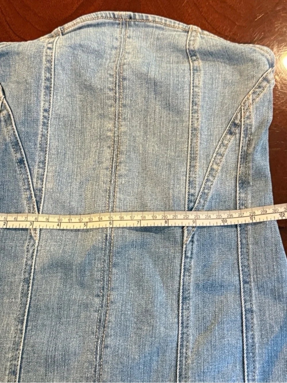 Katie J NYC Light Blue Denim Corset Dress